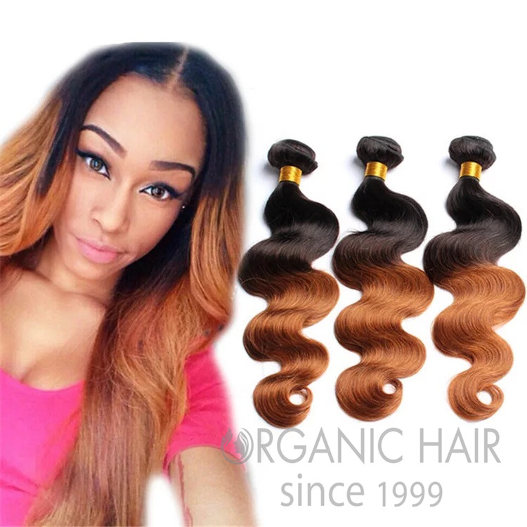 Ombre color hair human weave hair extensions